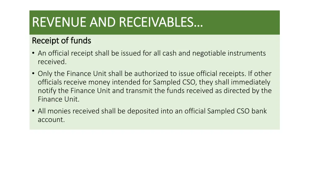 revenue and revenue and receivables receivables 5