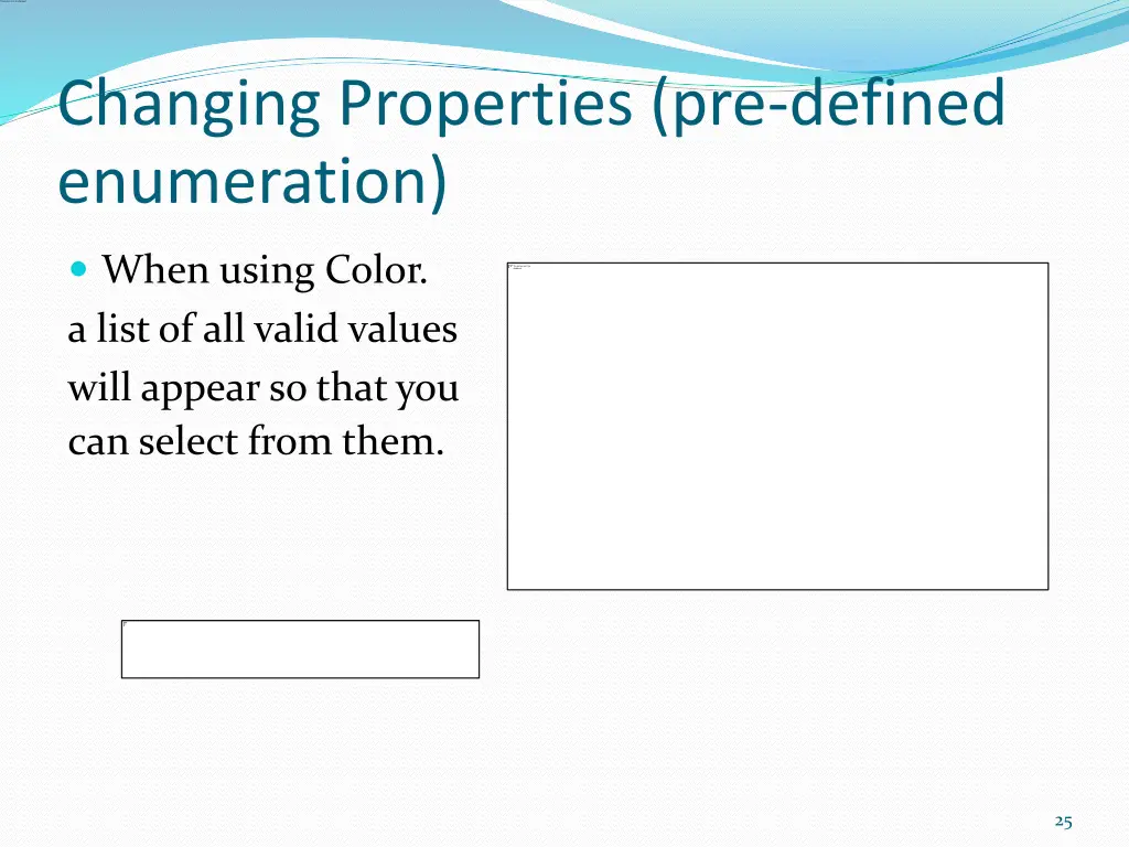 changing properties pre defined enumeration 1