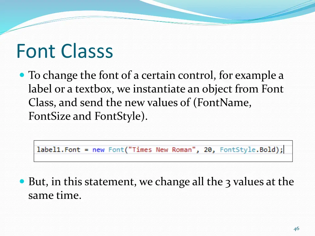 font classs