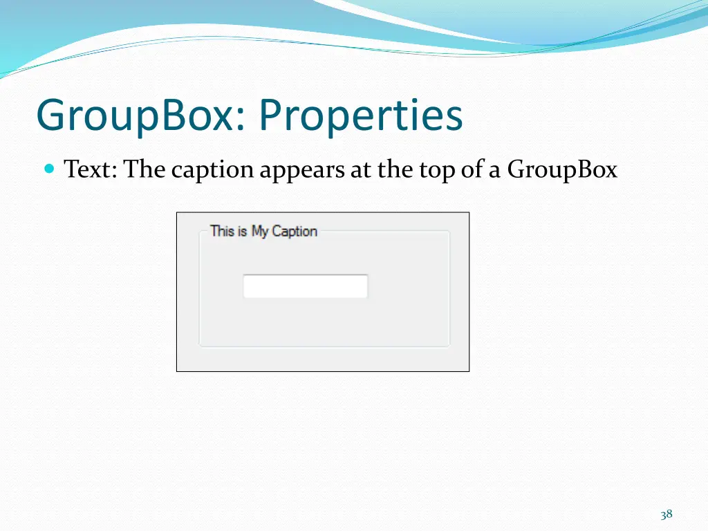 groupbox properties