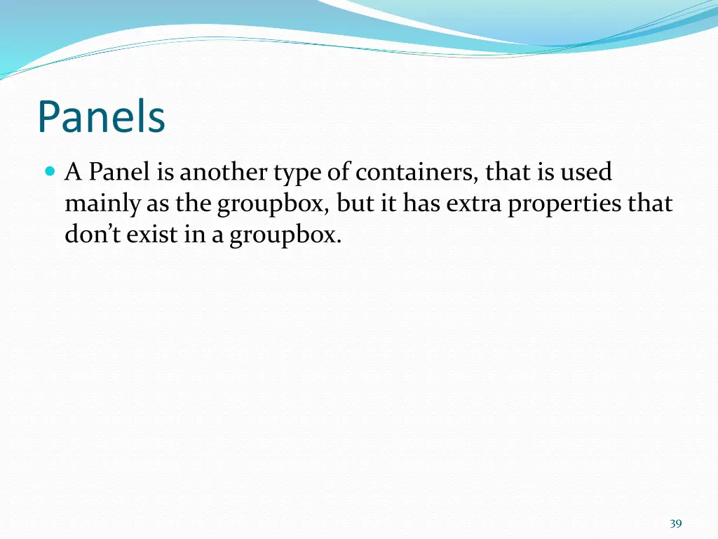 panels