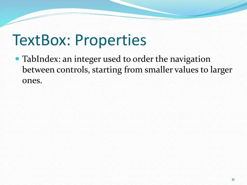 textbox properties 2