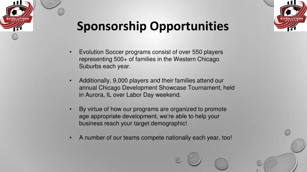 sponsorship opportunities