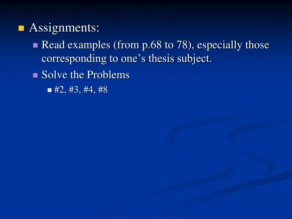 assignments read examples from