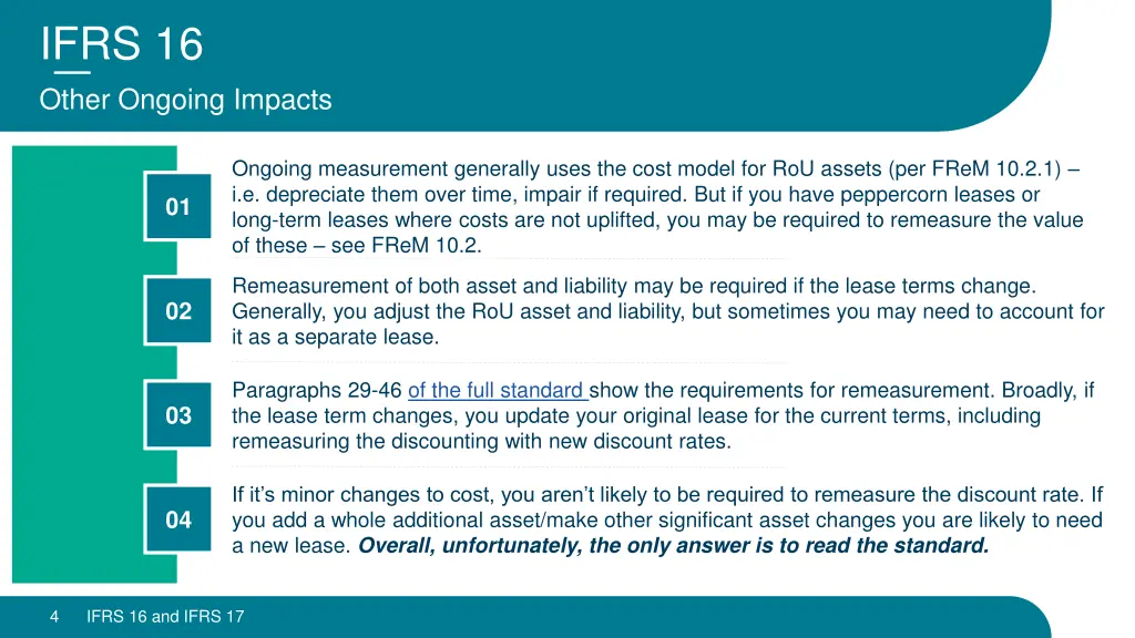 ifrs 16 other ongoing impacts
