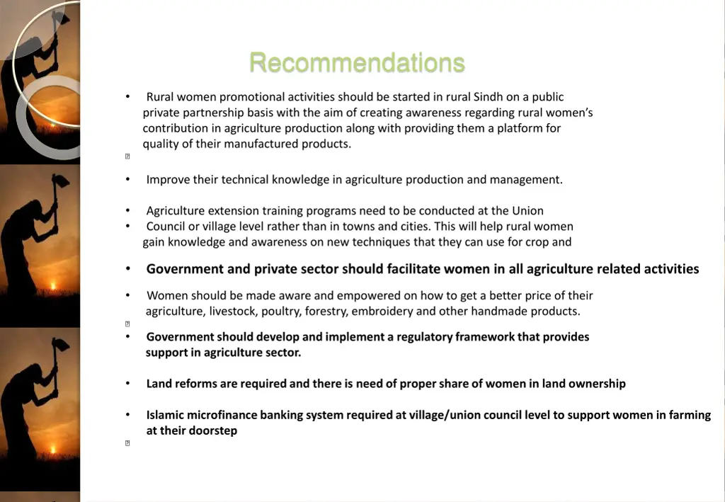 recommendations