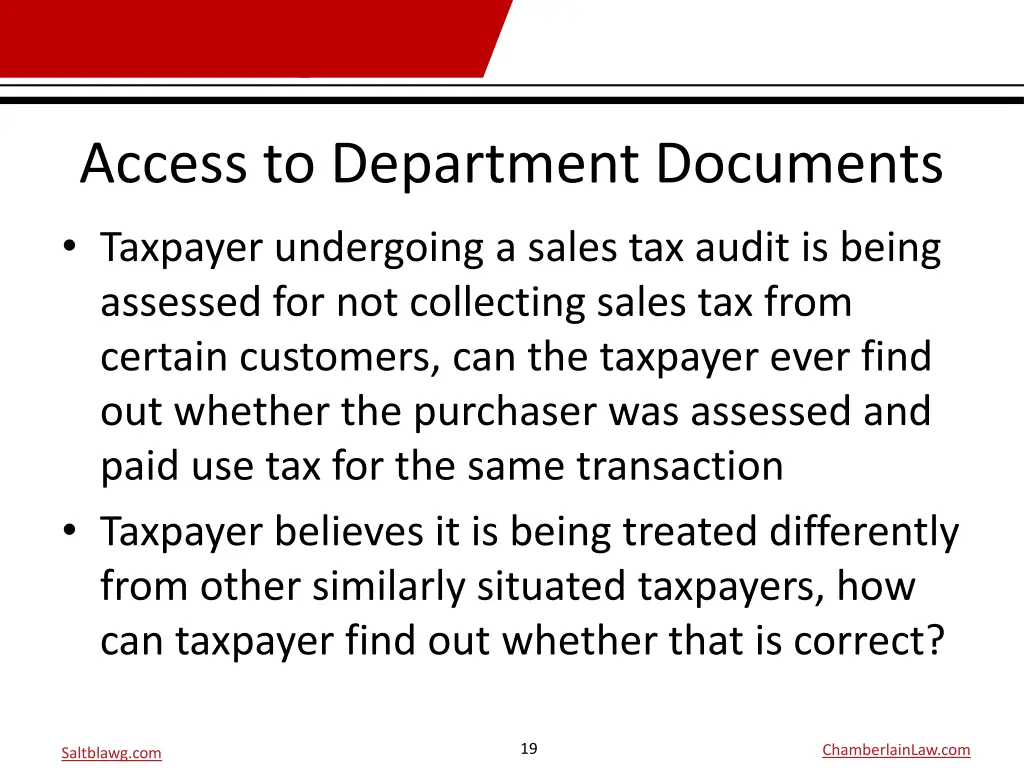 access to department documents taxpayer