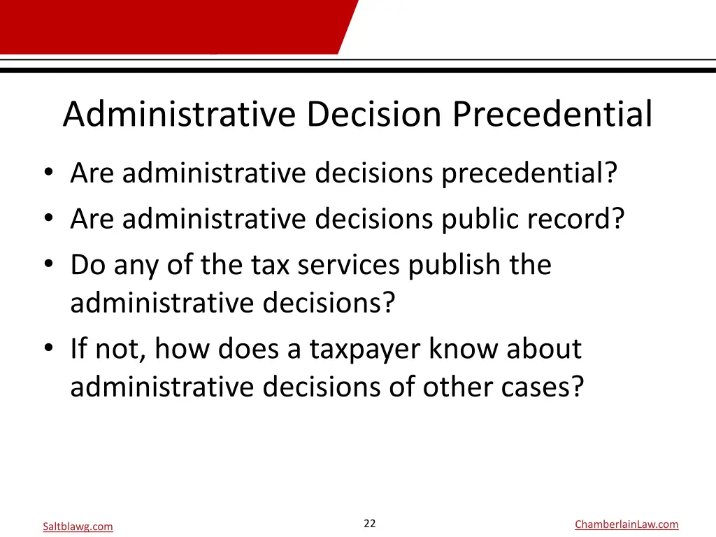administrative decision precedential