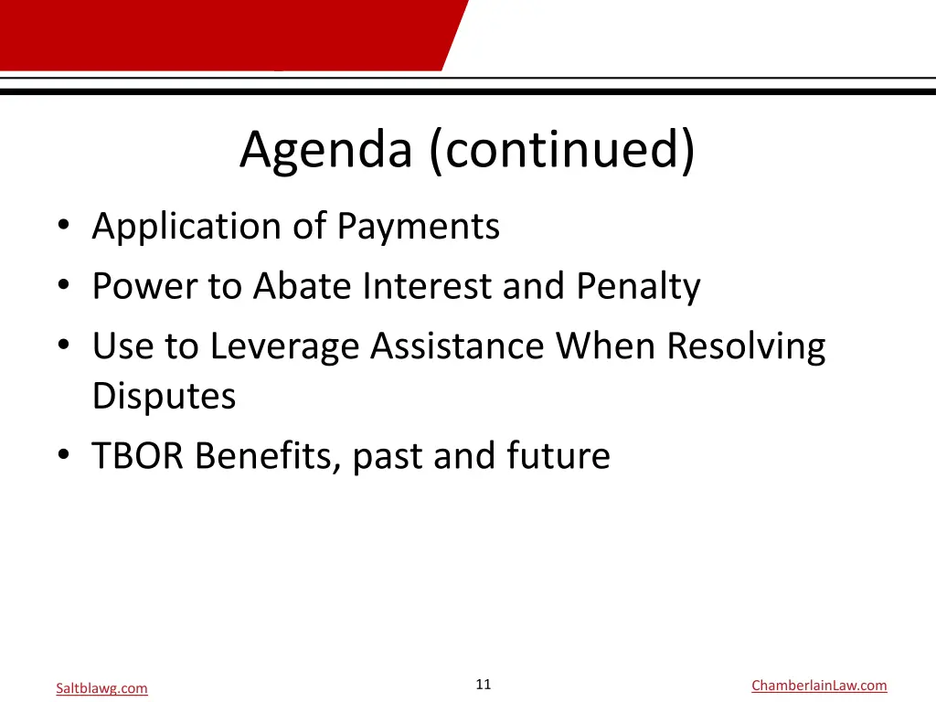 agenda continued application of payments power