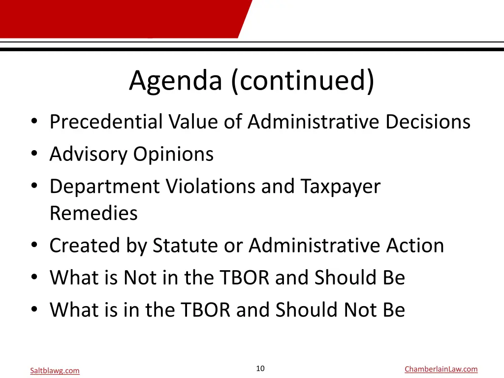 agenda continued precedential value