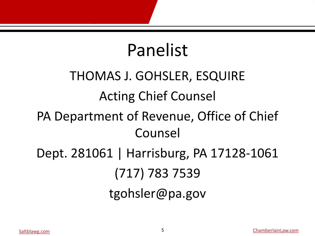 panelist 1