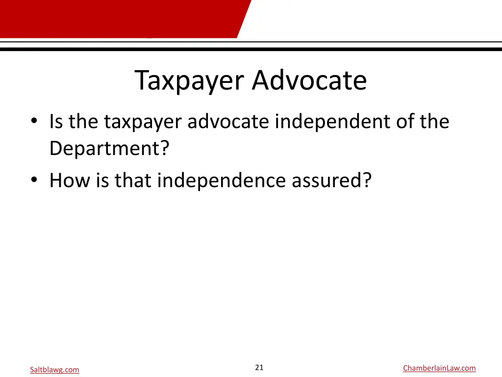 taxpayer advocate is the taxpayer advocate