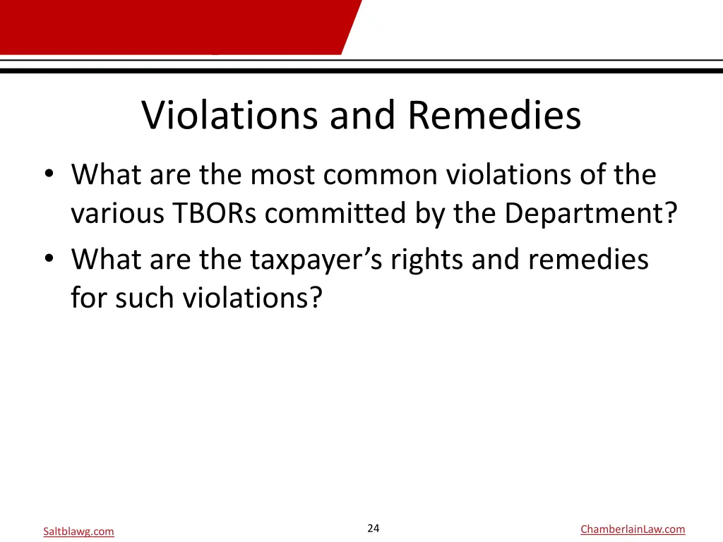 violations and remedies what are the most common