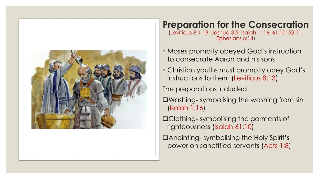 preparation for the consecration leviticus