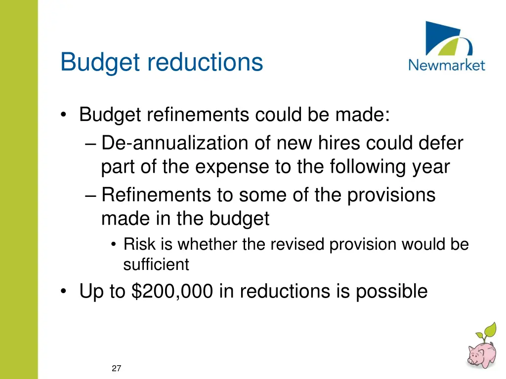 budget reductions