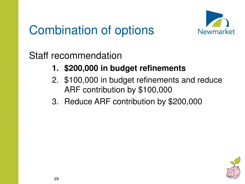 combination of options