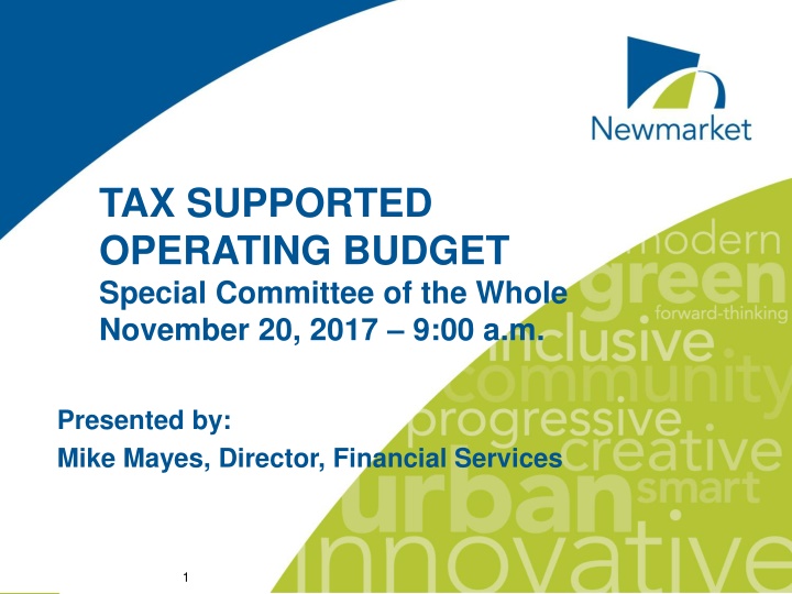 tax supported operating budget special committee