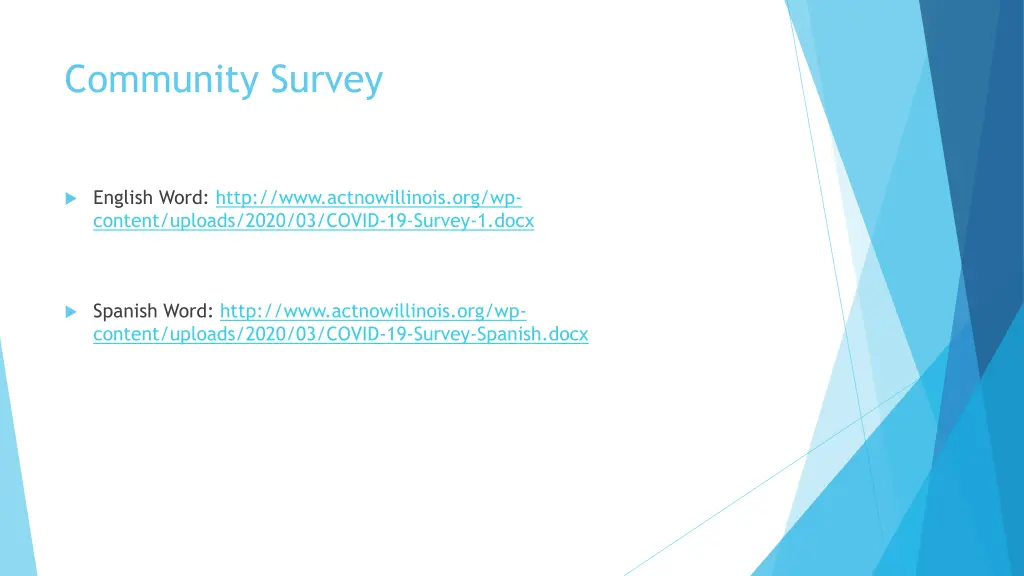 community survey