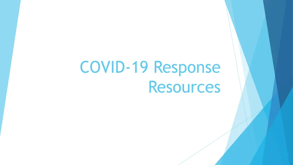 covid 19 response resources