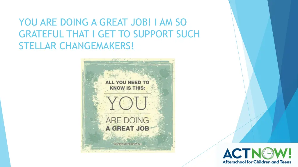 you are doing a great job i am so grateful that