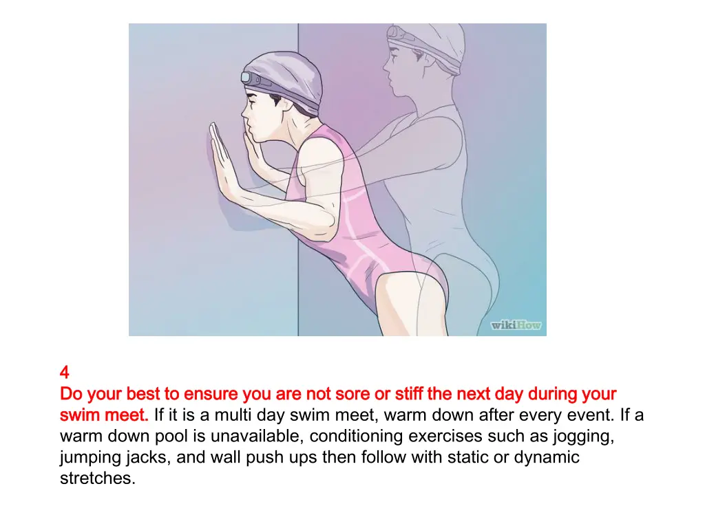 4 4 do your best to ensure you are not sore