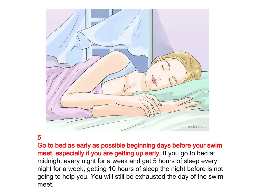 5 5 go to bed as early as possible beginning days