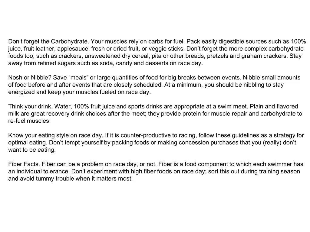 don t forget the carbohydrate your muscles rely