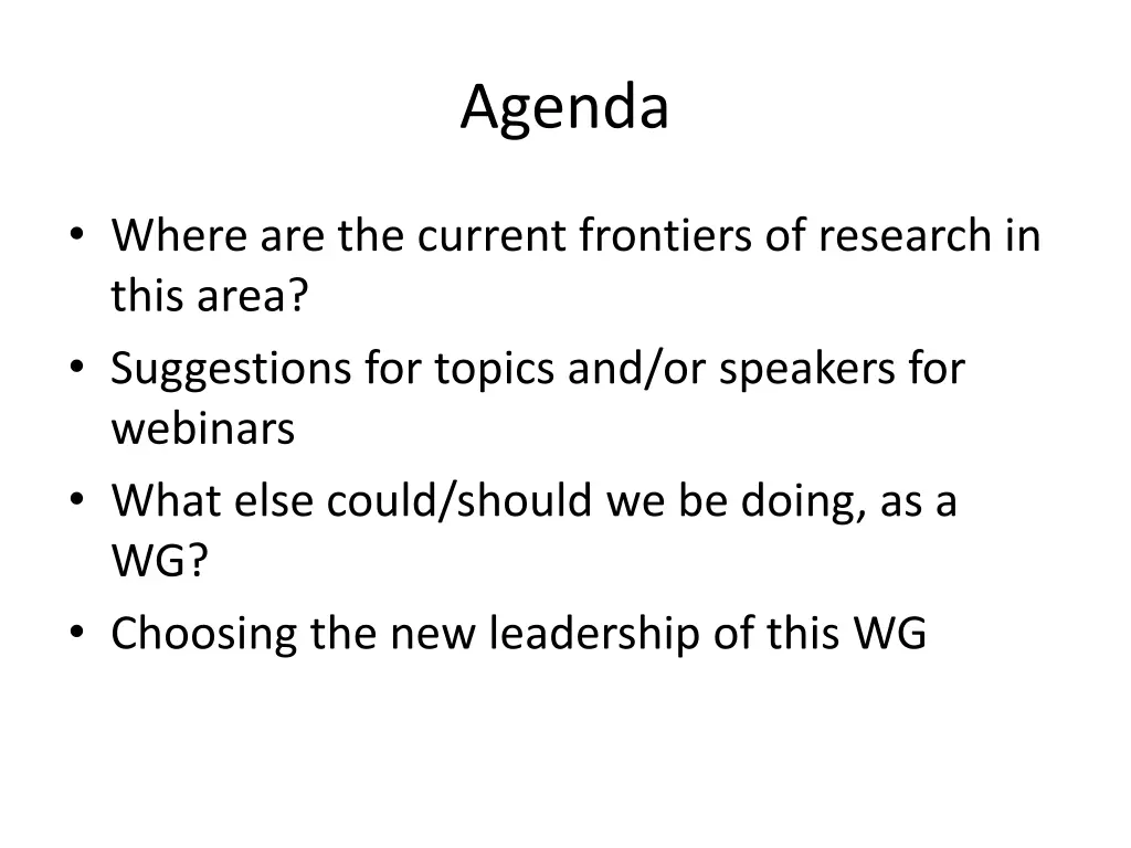 agenda