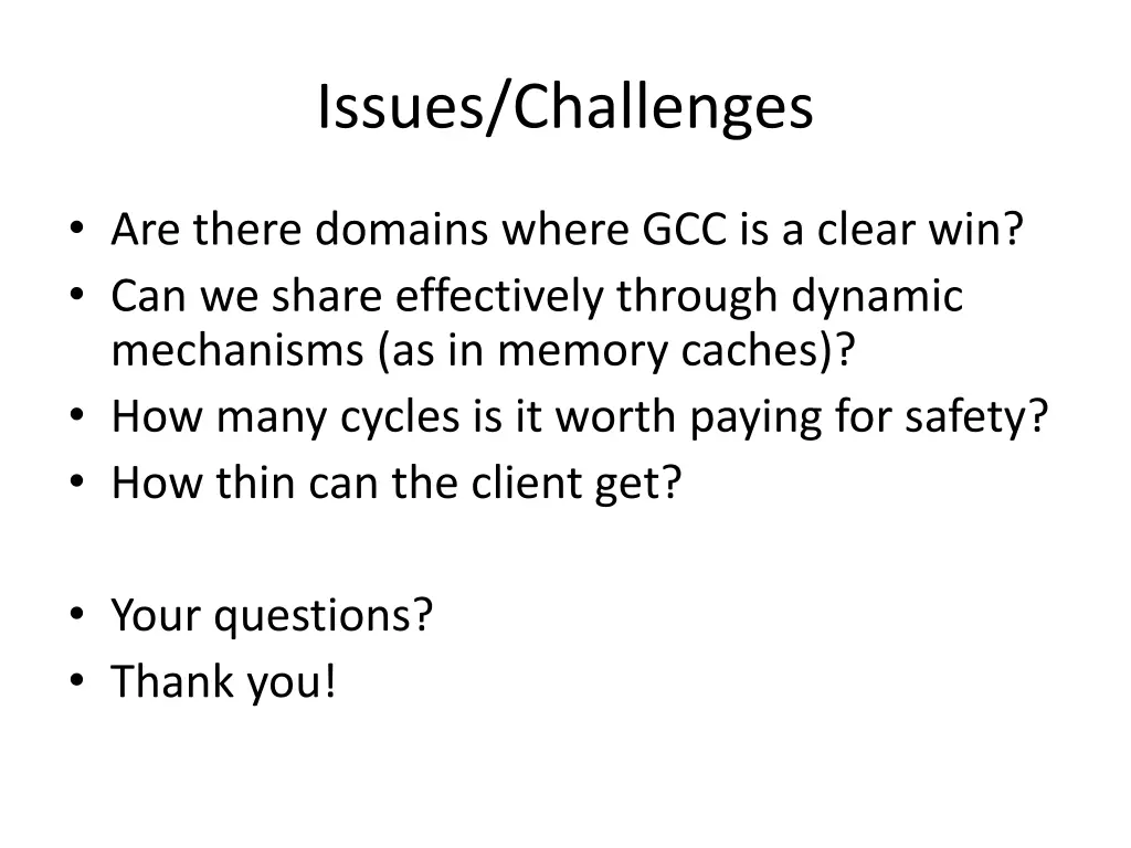 issues challenges