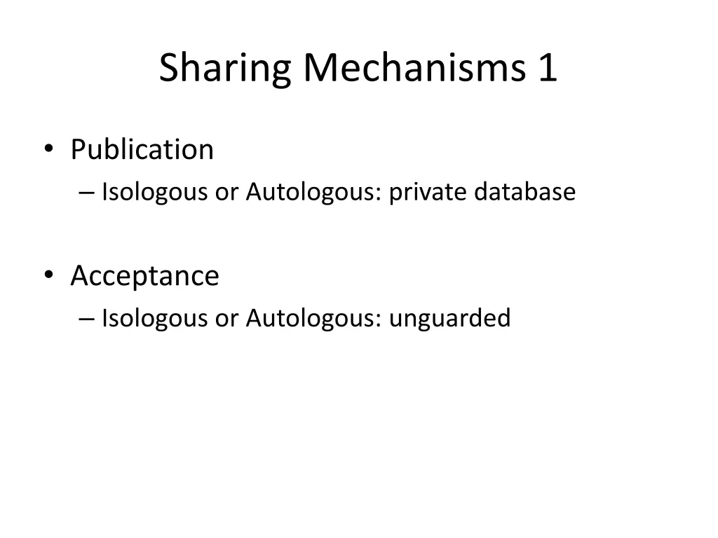 sharing mechanisms 1