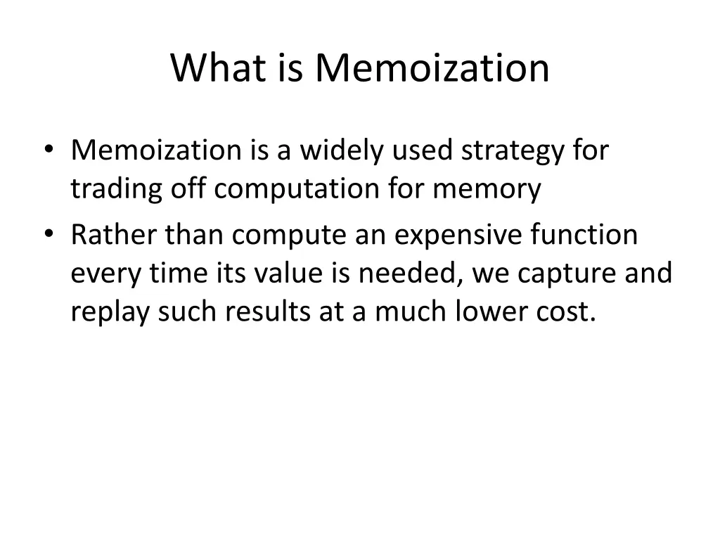 what is memoization
