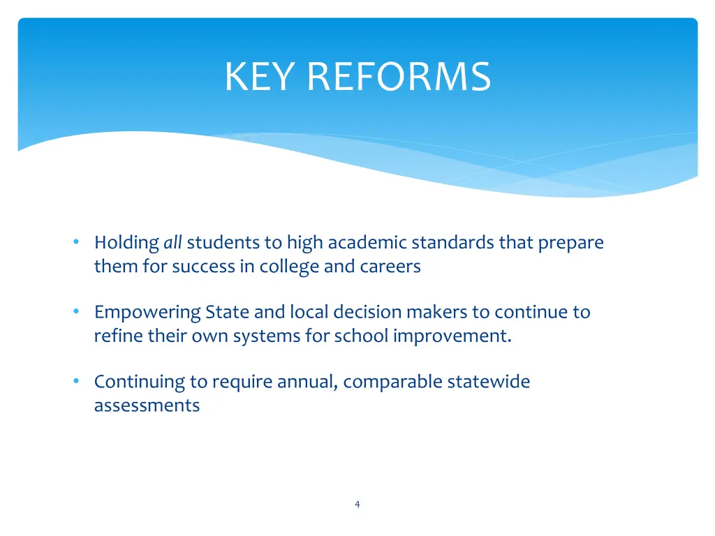 key reforms