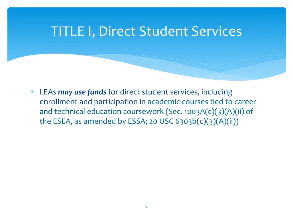 title i direct student services