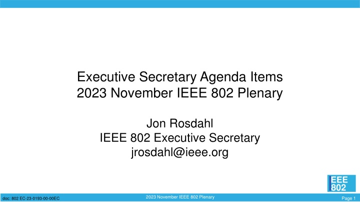 executive secretary agenda items 2023 november