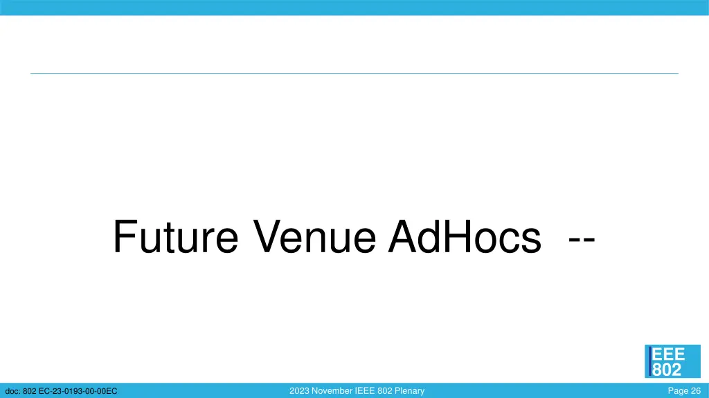 future venue adhocs