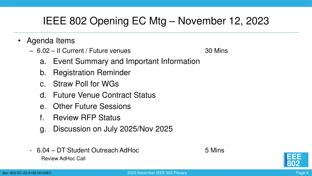 ieee 802 opening ec mtg november 12 2023