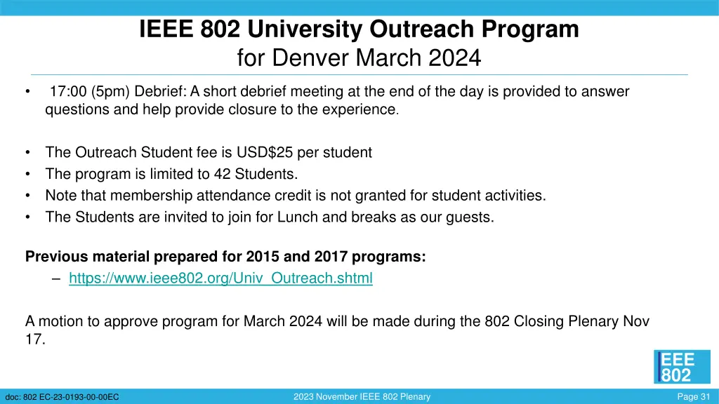 ieee 802 university outreach program for denver 1