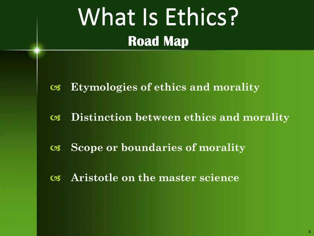 what is ethics road map