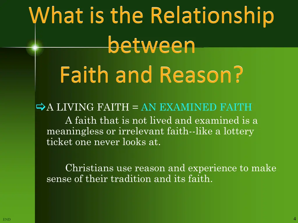 what is the relationship between faith and reason