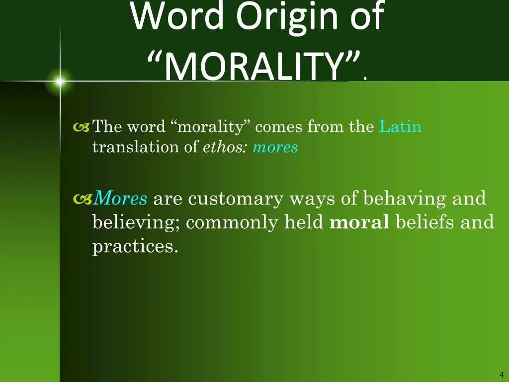 word origin of morality