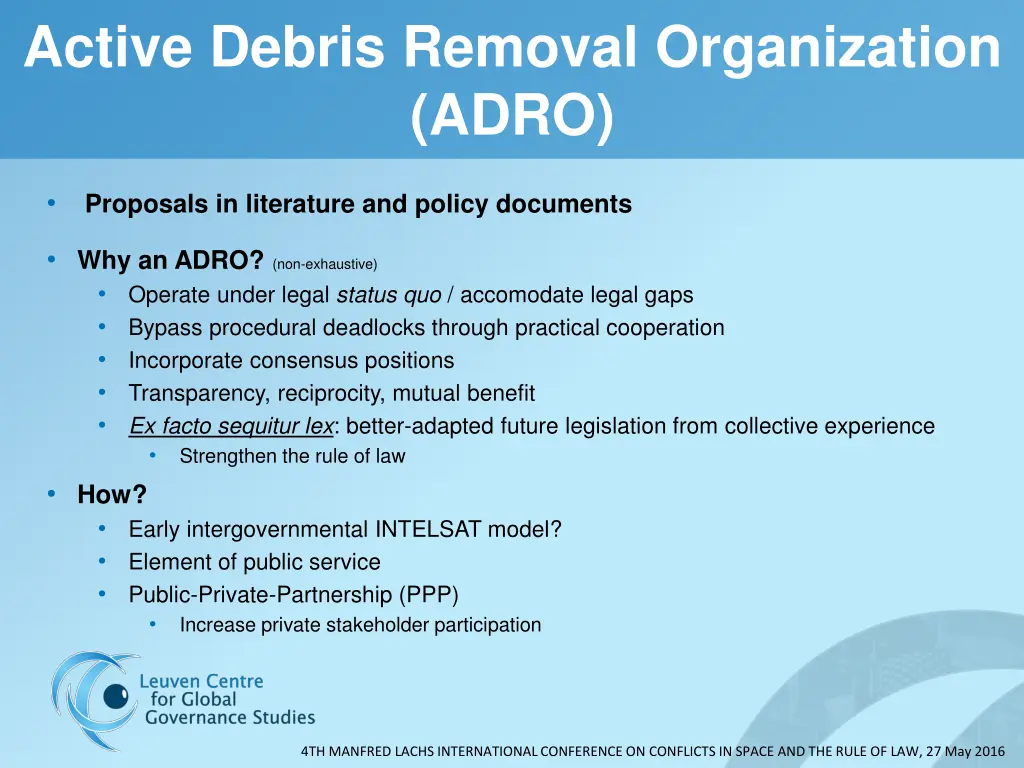 active debris removal organization adro