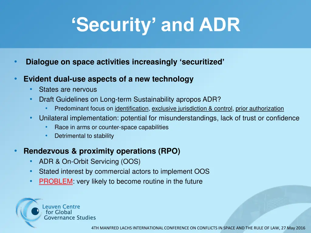 security and adr