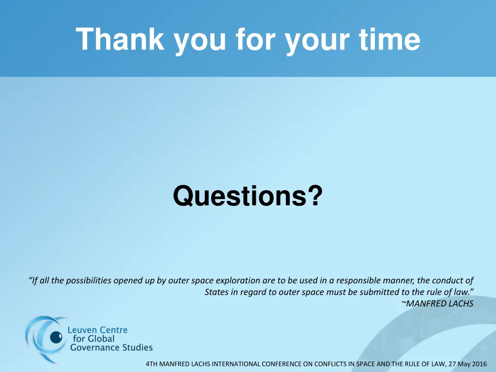 thank you for your time