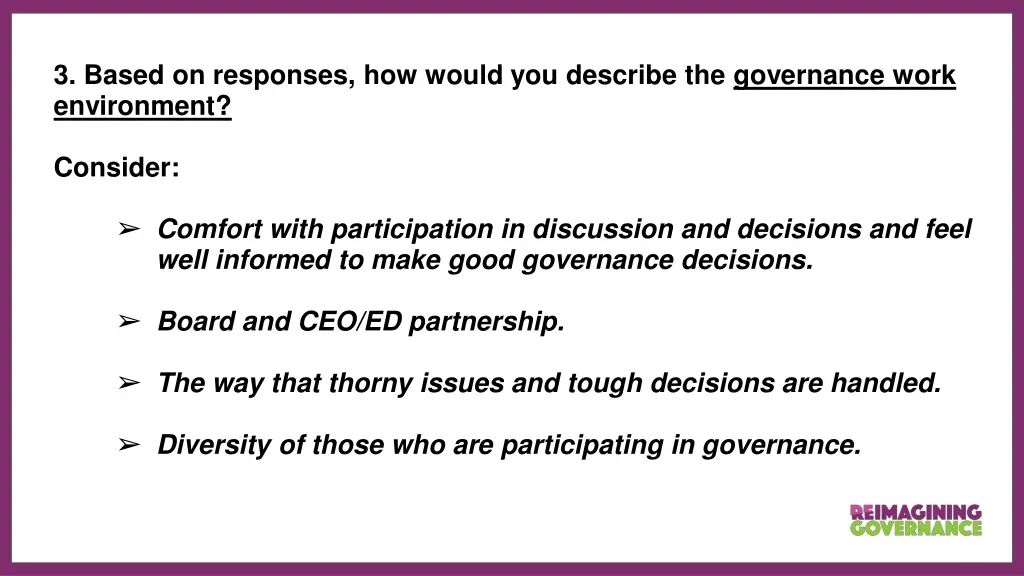 3 based on responses how would you describe