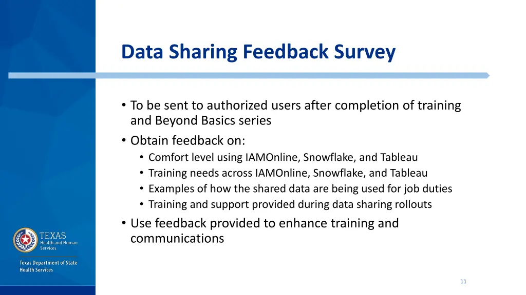 data sharing feedback survey