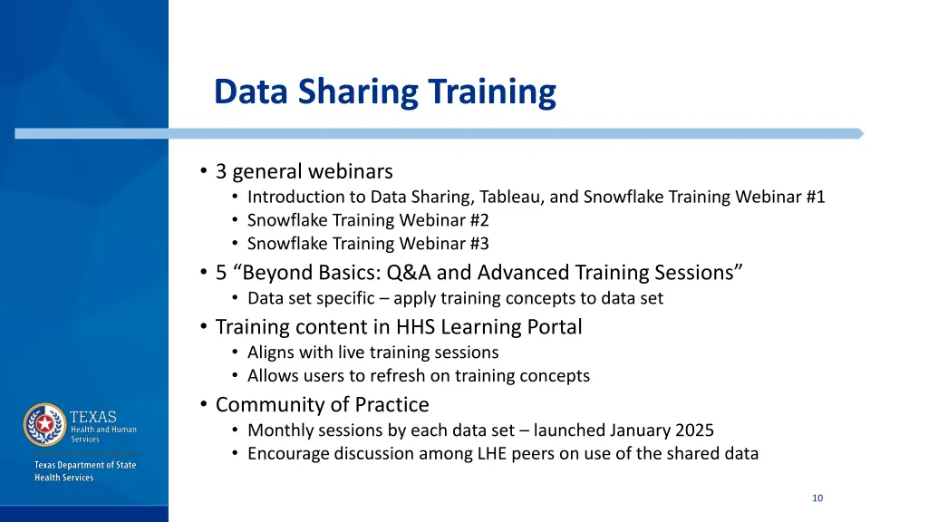 data sharing training