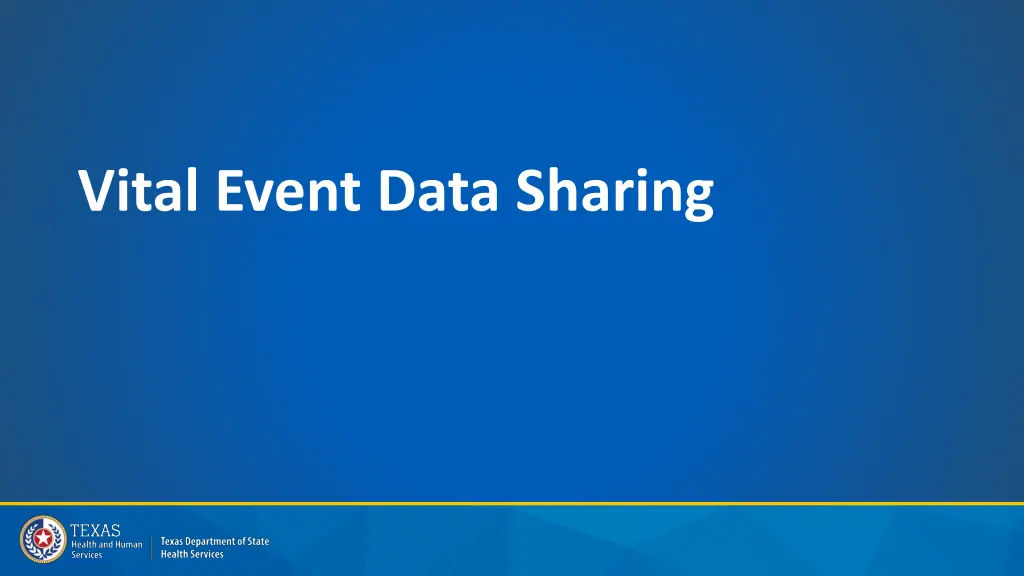 vital event data sharing