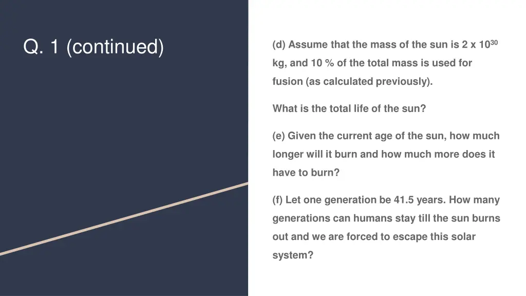 q 1 continued
