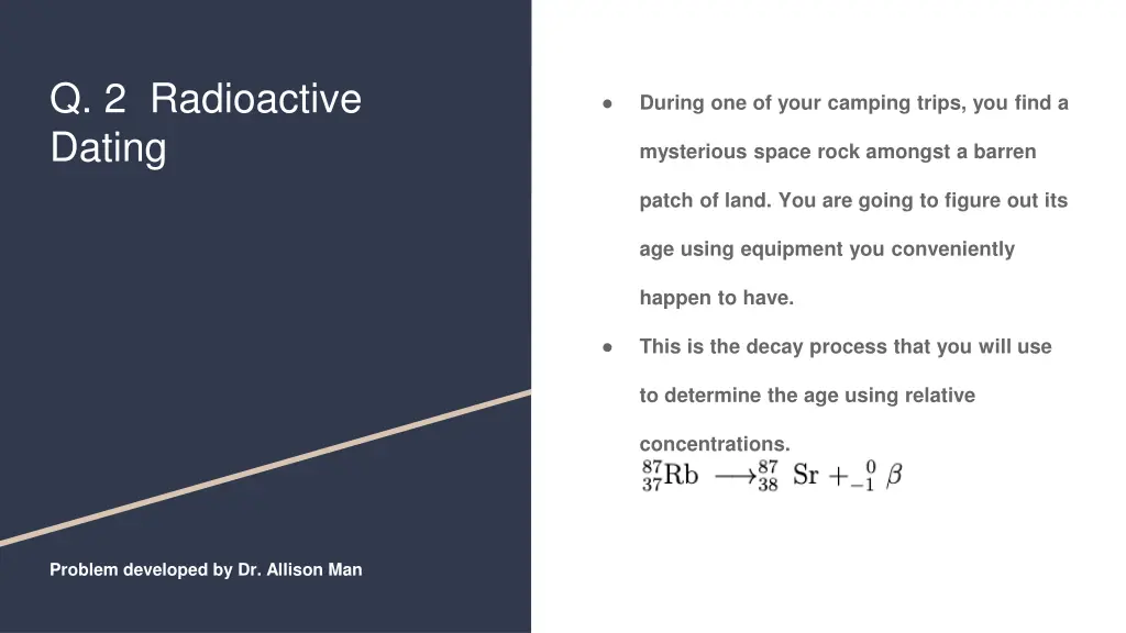 q 2 radioactive dating