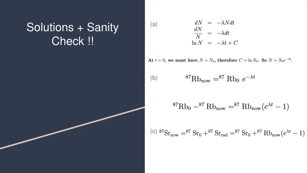 solutions sanity check